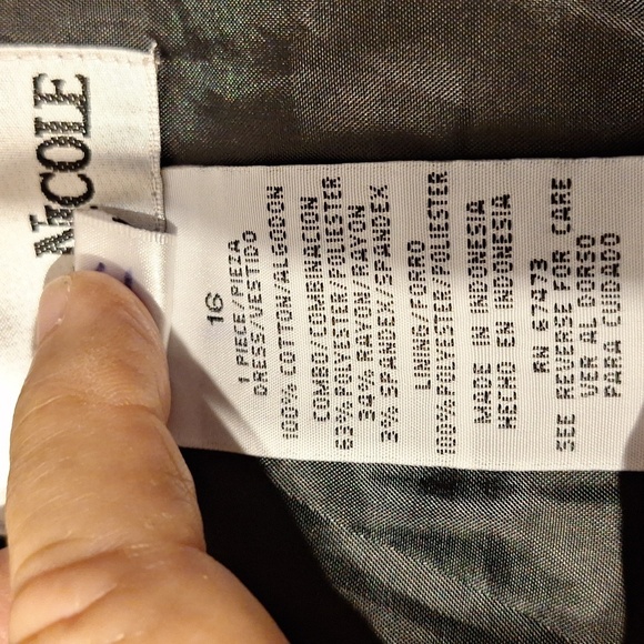 y Danny & Nicole Sleeveless Zipper Dress Size 16 - Picture 4 of 4